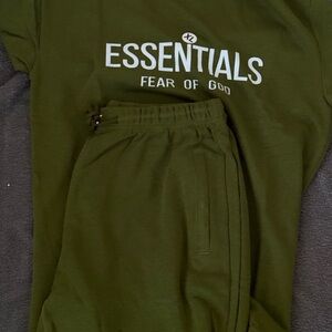 Fear of God Essentials Olive Joggers